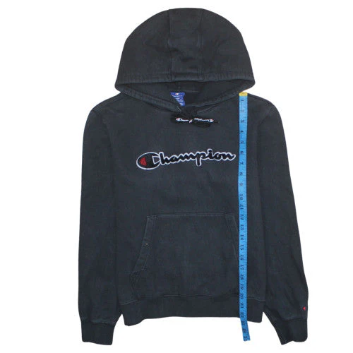 Champion Men's Black Large Pullover Hoodie with Logo - Image 3