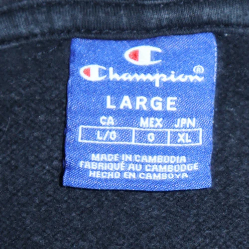 Champion Men's Black Large Pullover Hoodie with Logo - Image 5