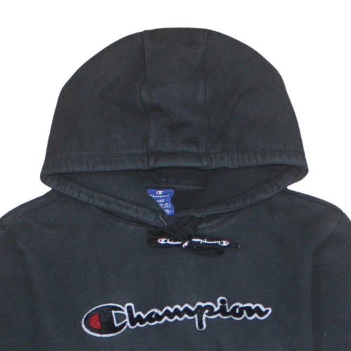 Champion Men's Black Large Pullover Hoodie with Logo - Image 7