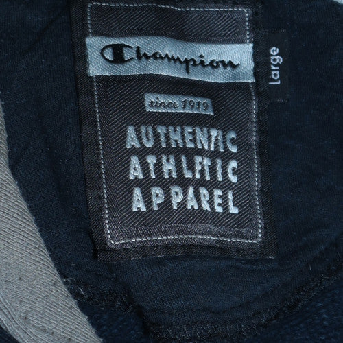 Champion Men's Black Large Pullover Hoodie with Logo Front - Image 6
