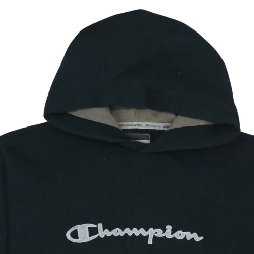 Champion Men's Black Large Pullover Hoodie with Logo Front - Image 7