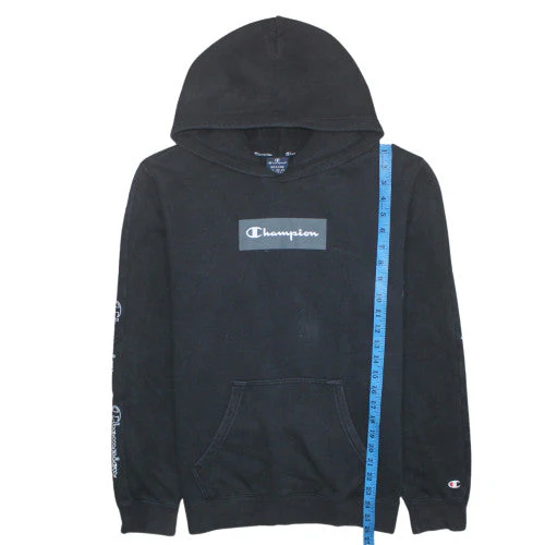 Champion Men's Black Medium Pullover Hoodie with Logo - Image 3