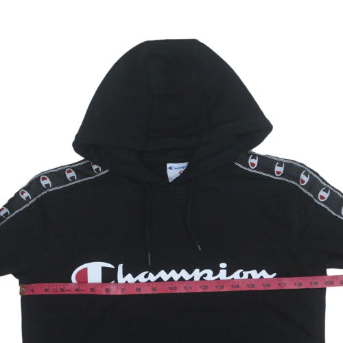 Champion Men's Black Pullover Hoodie Size S Logo Graphic Sportswear - Image 2