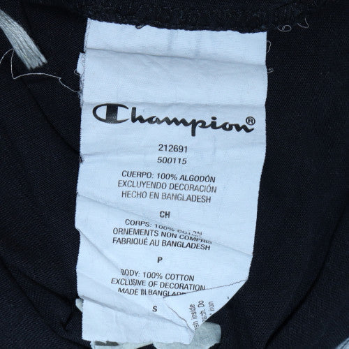 Champion Men's Black Small Cotton Crew Neck Sports T-Shirt - Image 6