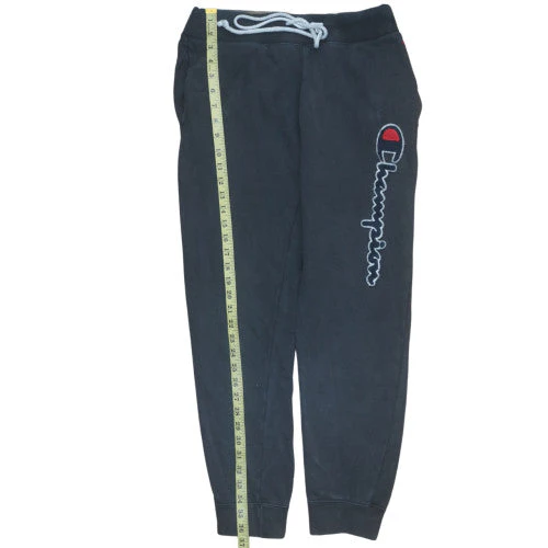 Champion Men's Black Small Logo Sweatpants Joggers Tapered Fit - Image 2