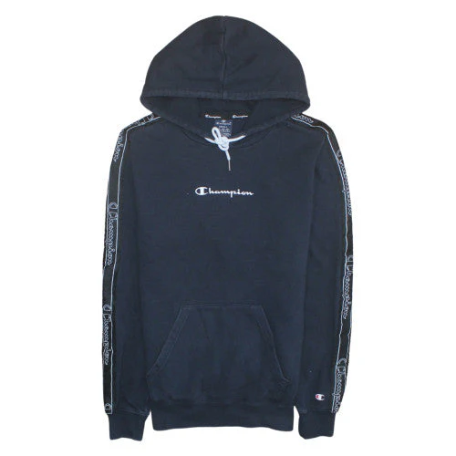 Champion Men's Black Small Pullover Hoodie Logo Sportswear
