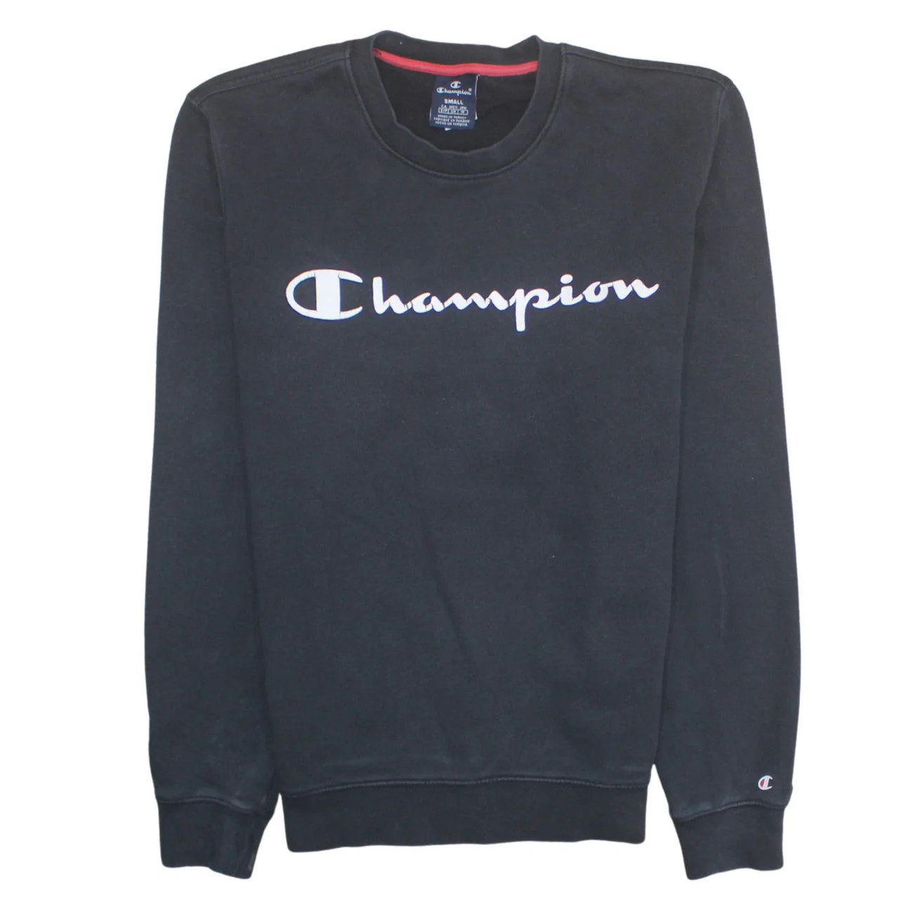 Champion Men's Black Small Pullover Logo Sweatshirt