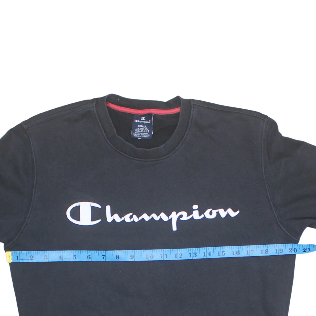 Champion Men's Black Small Pullover Logo Sweatshirt - Image 3