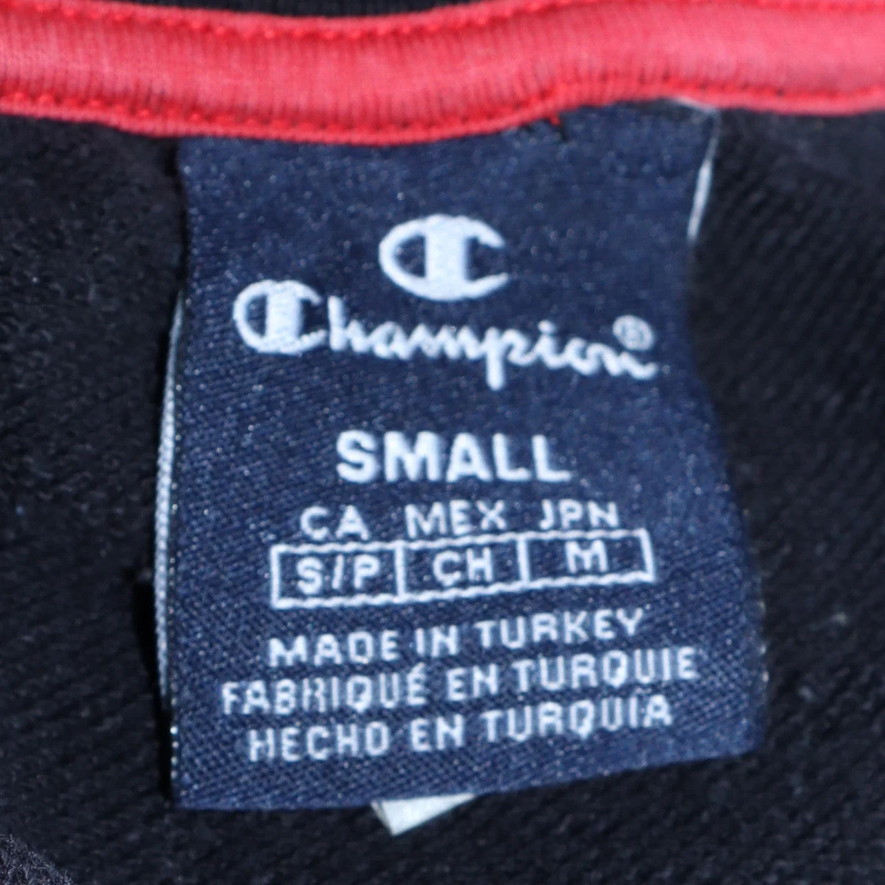 Champion Men's Black Small Pullover Logo Sweatshirt - Image 6