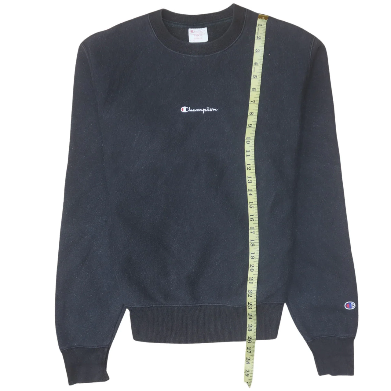 Champion Men's Black Small Pullover Reverse Weave Sweatshirt - Image 3