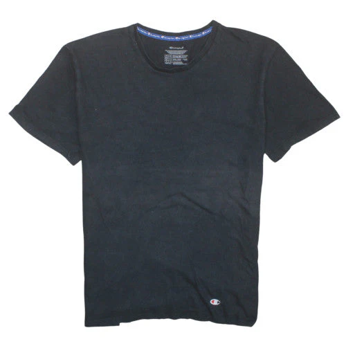Champion Men's Black XL Short Sleeve Cotton Crew Neck T-Shirt