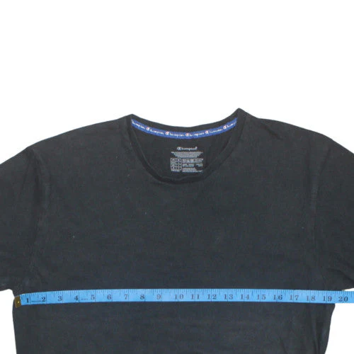 Champion Men's Black XL Short Sleeve Cotton Crew Neck T-Shirt - Image 2
