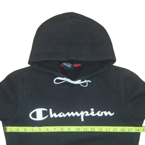 Champion Men's Black XS Pullover Hoodie Fleece Logo Sweatshirt - Image 3