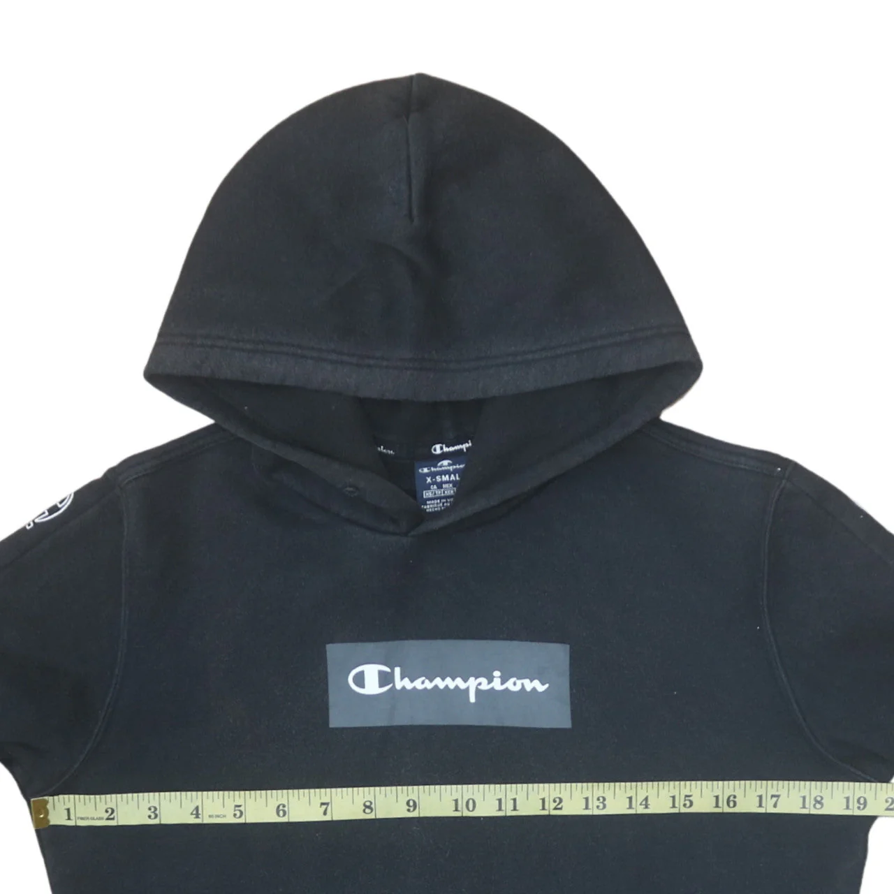 Champion Men's Black XS Pullover Hoodie with Logo Graphic - Image 2