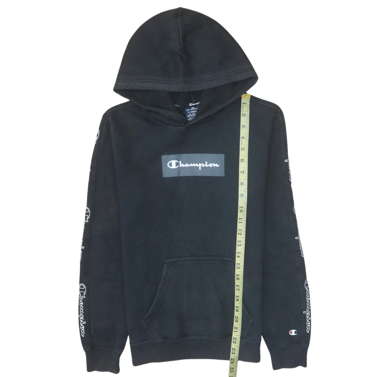 Champion Men's Black XS Pullover Hoodie with Logo Graphic - Image 3