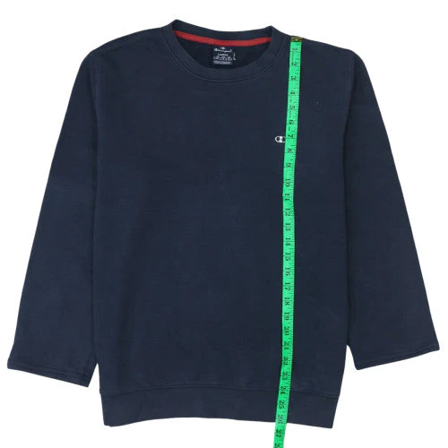 Champion Men's Blue Crew Neck Long Sleeve Pullover Sweatshirt Size L - Image 2