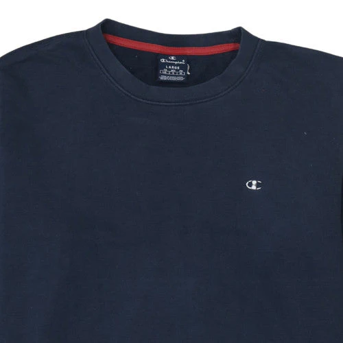Champion Men's Blue Crew Neck Long Sleeve Pullover Sweatshirt Size L - Image 7
