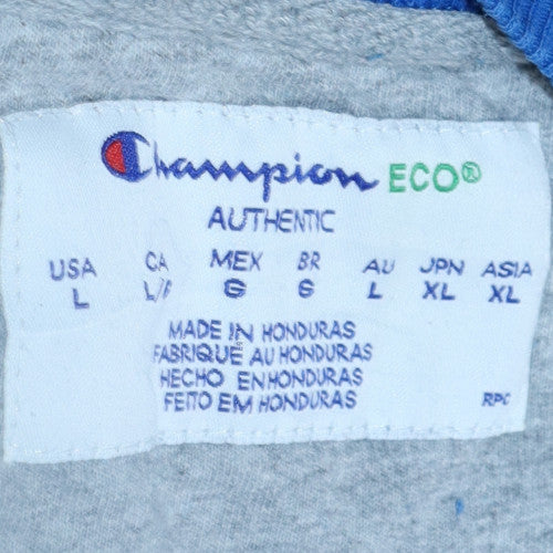 Champion Men's Blue Crew Neck Pullover Sweatshirt Size L - Image 5