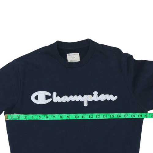 Champion Men's Blue Embroidered Logo Pullover Sweatshirt Size S - Image 2