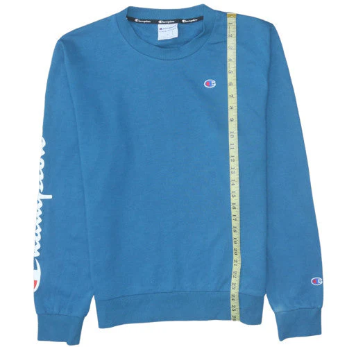 Champion Men's Blue Pullover Crew Neck Sweatshirt Size L - Image 3