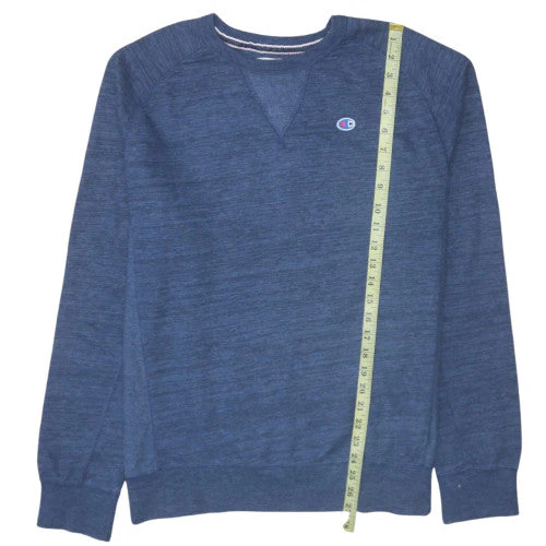 Champion Men's Blue Pullover Sweatshirt Large Crew Neck Sportswear - Image 2