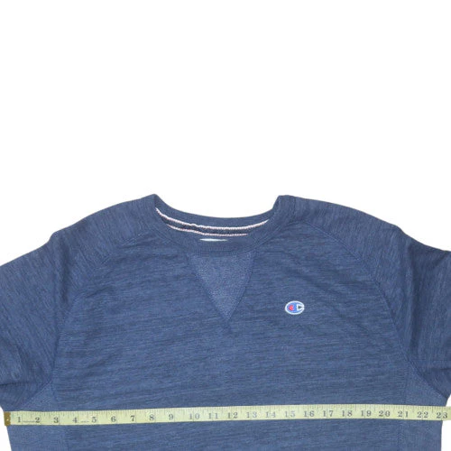 Champion Men's Blue Pullover Sweatshirt Large Crew Neck Sportswear - Image 3