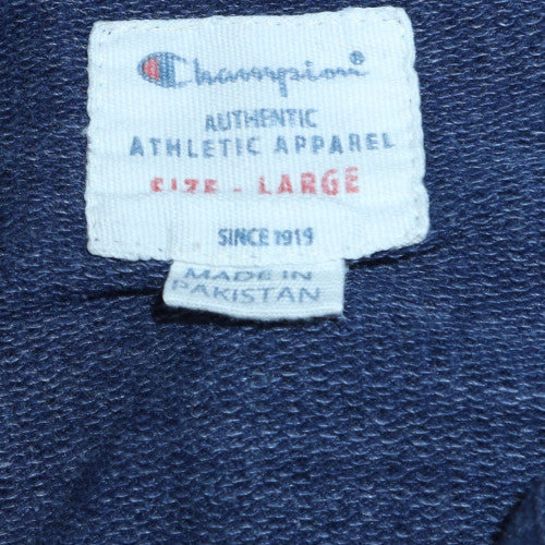 Champion Men's Blue Pullover Sweatshirt Large Crew Neck Sportswear - Image 5