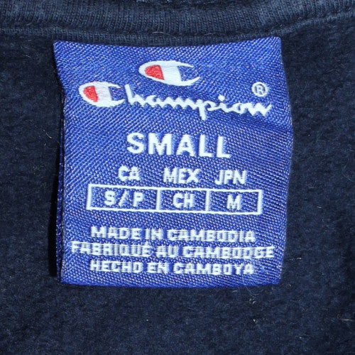 Champion Men's Blue Small Pullover Crew Neck Logo Sweatshirt - Image 5