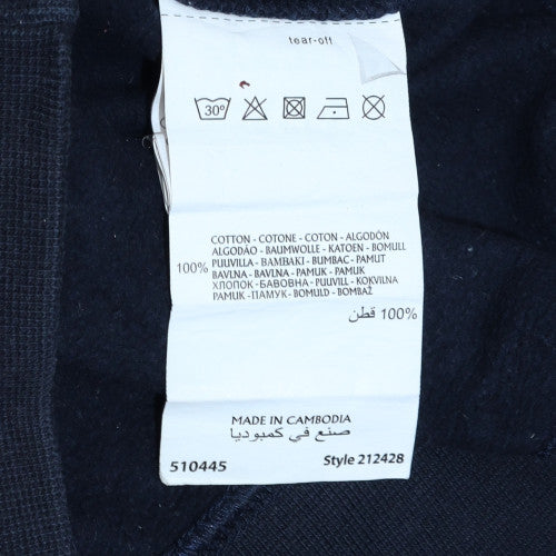 Champion Men's Blue Small Pullover Crew Neck Logo Sweatshirt - Image 6
