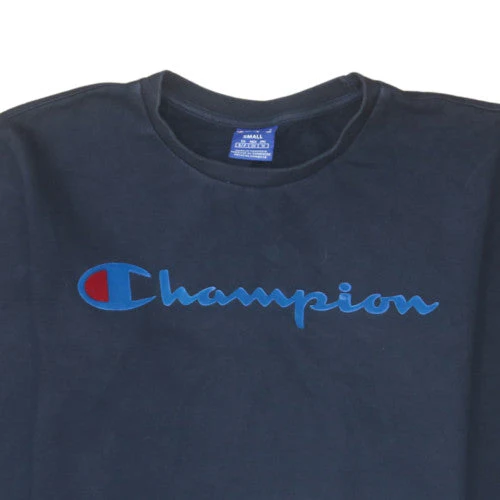 Champion Men's Blue Small Pullover Crew Neck Logo Sweatshirt - Image 8