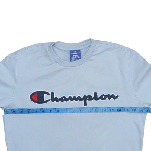 Champion Men's Blue Small Pullover Sweatshirt with Logo - Image 2