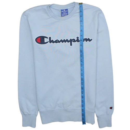 Champion Men's Blue Small Pullover Sweatshirt with Logo - Image 3