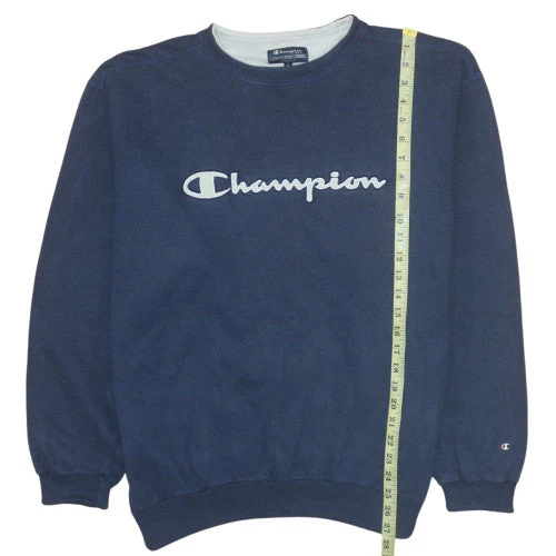 Champion Men's Blue XL Crew Neck Pullover Sweatshirt - Image 3