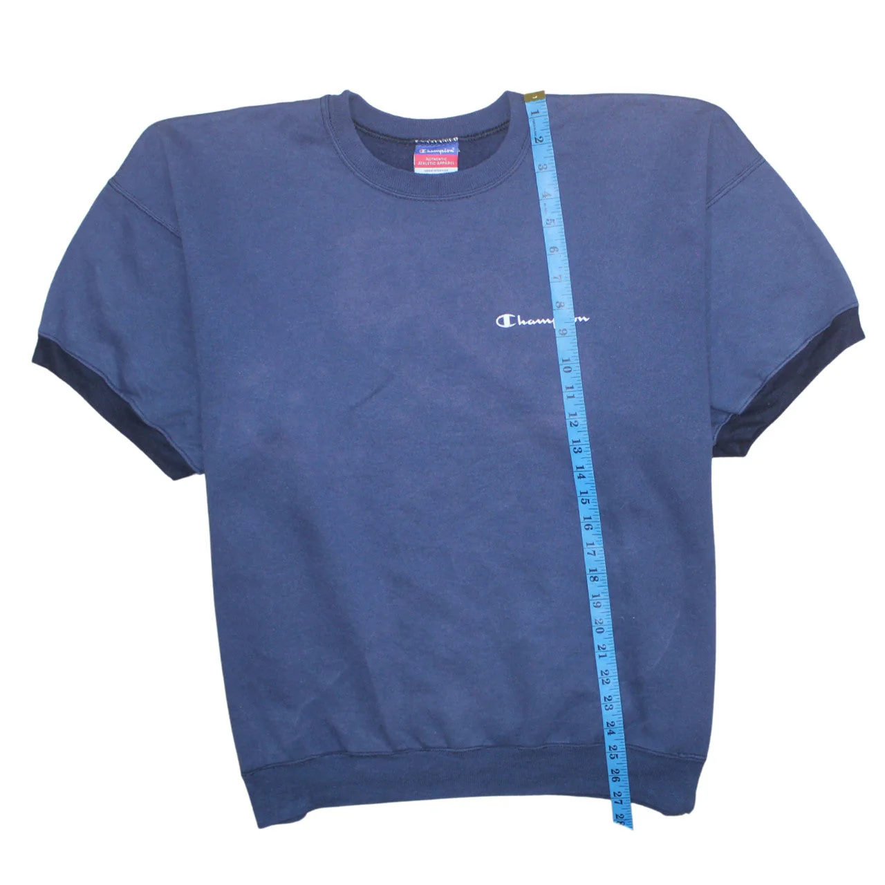Champion Men's Blue XL Crew Neck Short Sleeve Cotton T-Shirt - Image 3