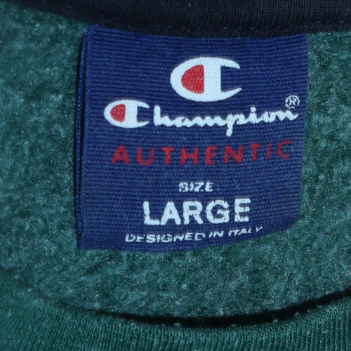 Champion Men's Green Logo Crew Neck Sweatshirt Size Large - Image 5
