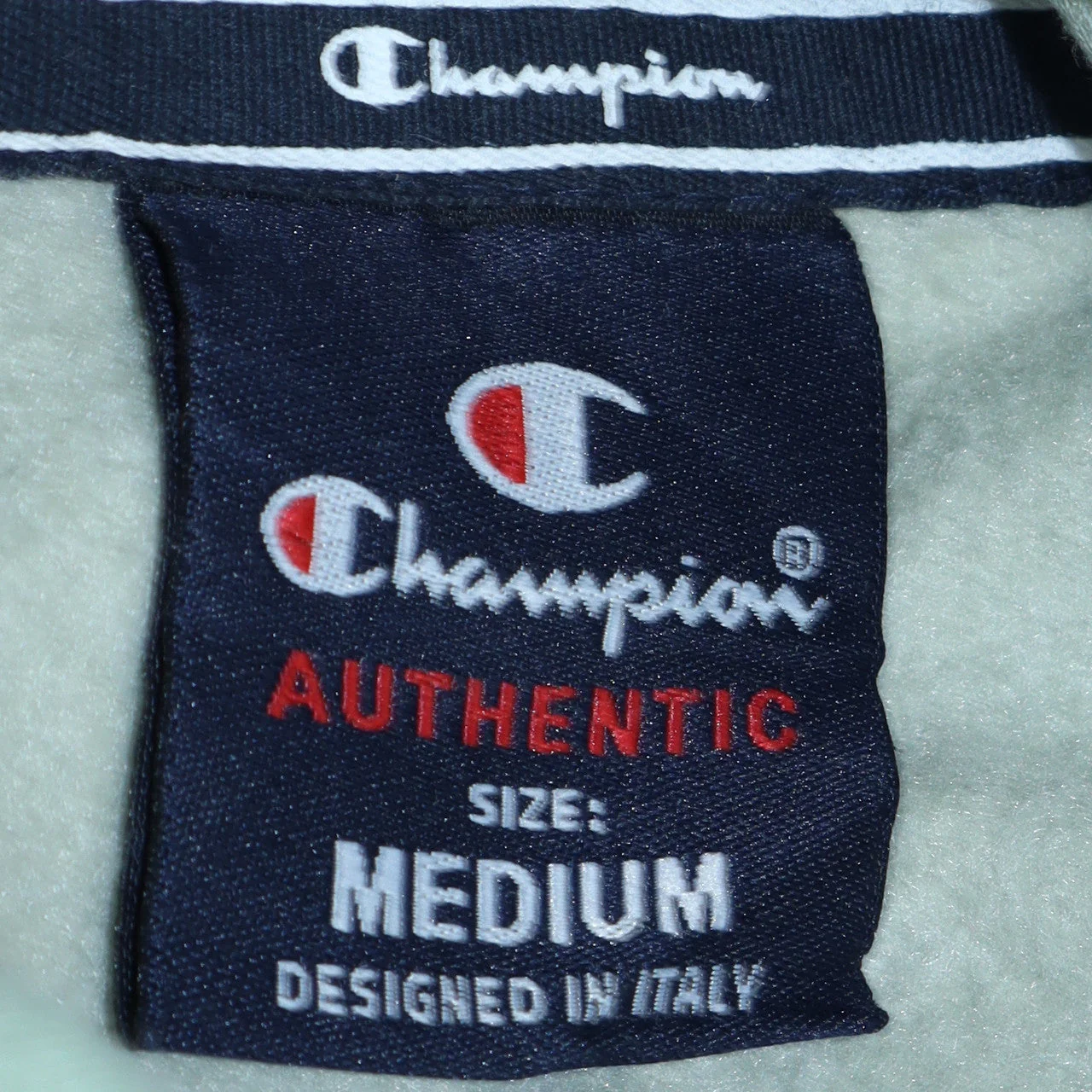 Champion Men's Green Pullover Hoodie Medium Logo Graphic Sweatshirt - Image 5