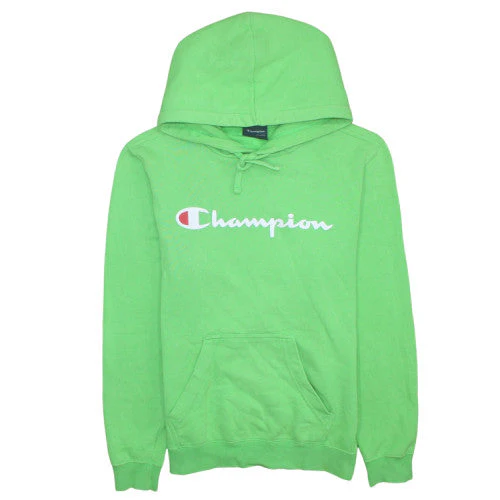 Champion Men's Green Pullover Logo Hoodie Size S