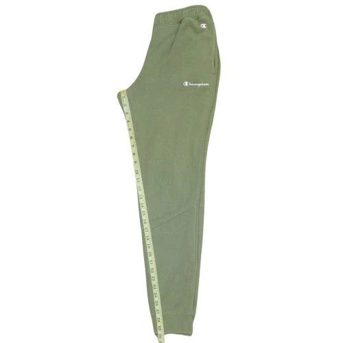 Champion Men's Green Small Fleece Jogger Sweatpants Tapered Fit - Image 3