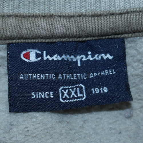Champion Men's Grey 1/4 Zip Fleece Sweatshirt 2XL Regular Fit - Image 5