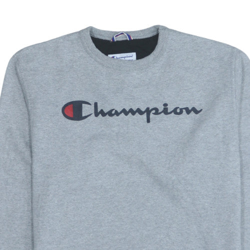 Champion Mens Grey Crew Neck Fleece Sweatshirt Size S Classic Fit - Image 6