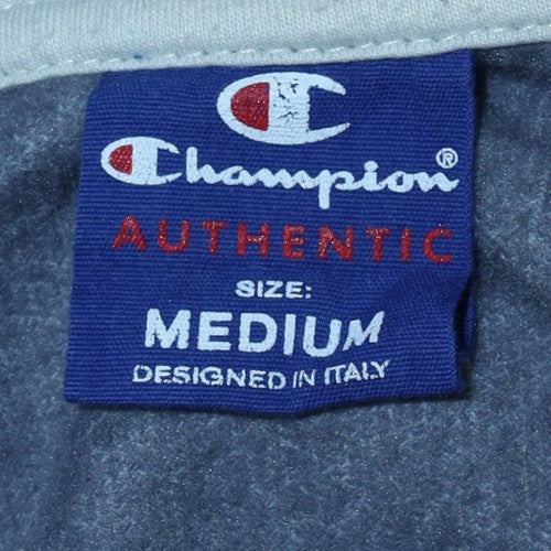 Champion Men's Grey Full Zip Hoodie Size M Lightweight Fleece - Image 5