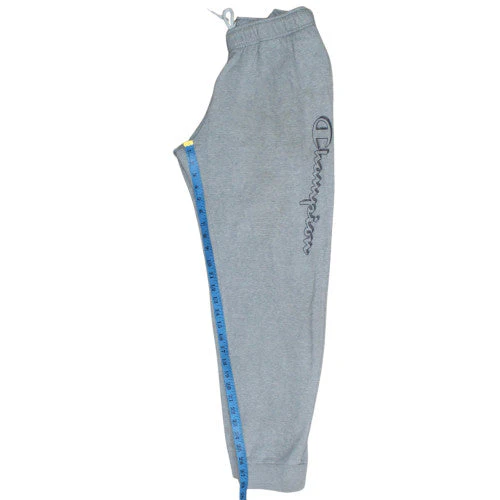 Champion Men's Grey Jogger Sweatpants L Regular Fit Fleece Trousers - Image 2