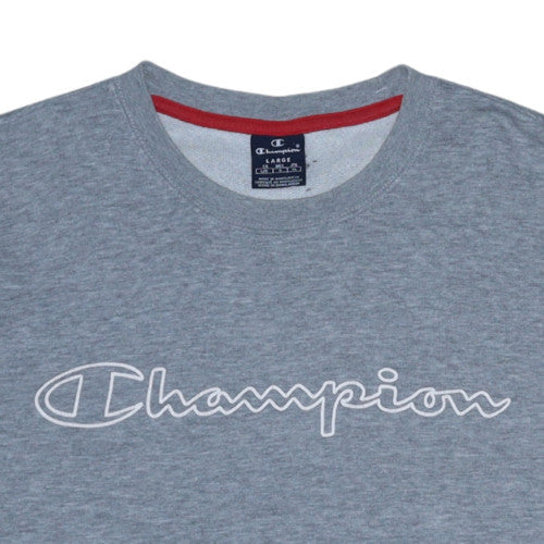 Champion Mens Grey Large Crew Neck Pullover Sweatshirt - Image 7