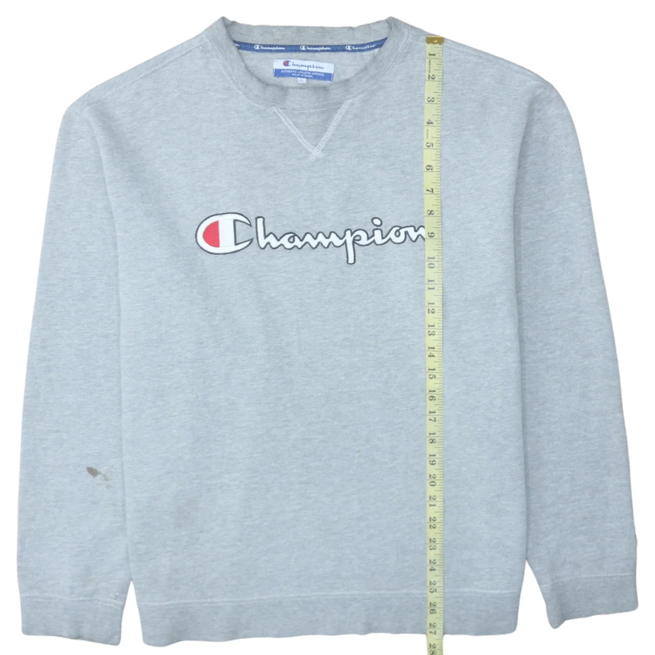Champion Men's Grey Logo Pullover Sweatshirt Size L - Image 2