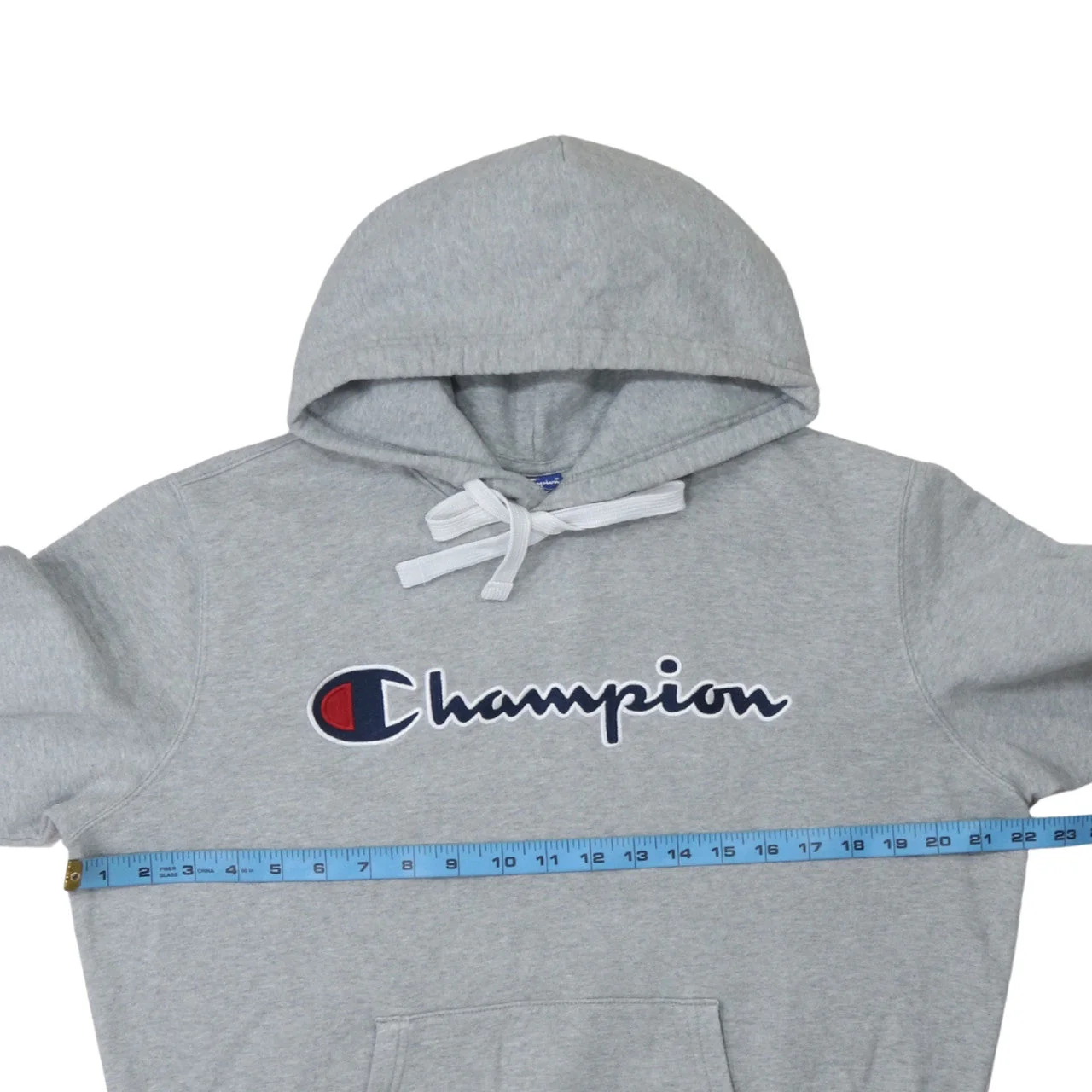 Champion Men's Grey Pullover Hoodie Large Sports Style - Image 3