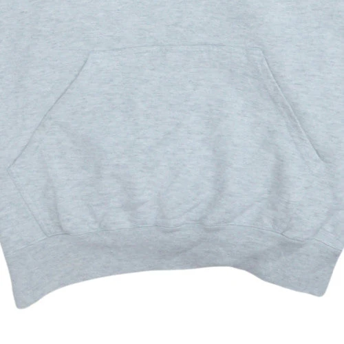 Champion Mens Grey Pullover Hoodie M Classic Logo Fleece Sweatshirt - Image 6