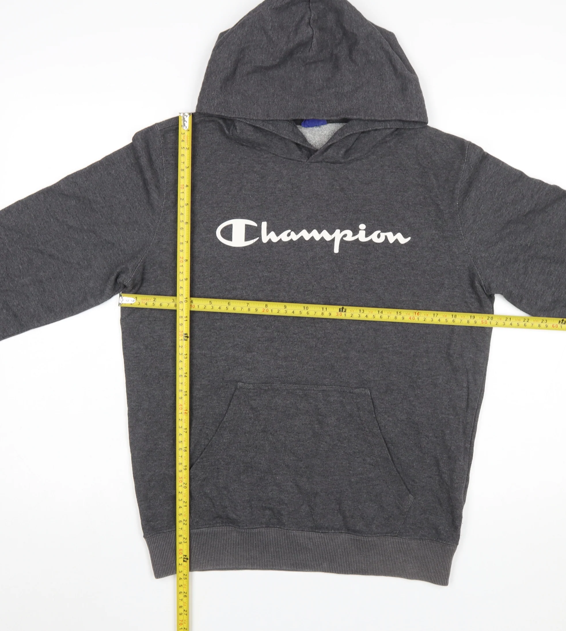 Champion Men's Grey Pullover Hoodie M Regular Fit Sportswear - Image 2