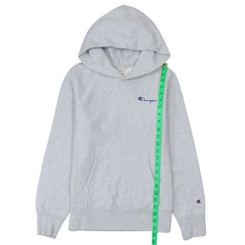 Champion Men's Grey Pullover Hoodie Size L Reverse Weave Sweatshirt - Image 3