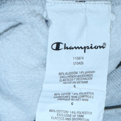 Champion Men's Grey Pullover Hoodie Size L Reverse Weave Sweatshirt - Image 6
