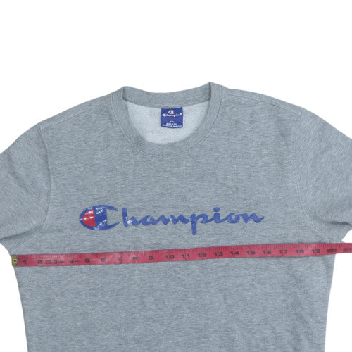 Champion Men's Grey Small Crew Neck Pullover Sweatshirt - Image 2